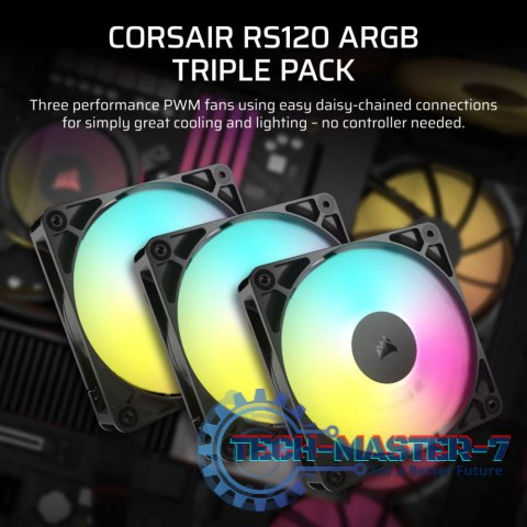 Wentylator RS120 ARGB 120mm Fan Triple Pack Wentylator RS120 ARGB 120mm Fan Triple Pack