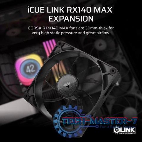 Wentylator iCUE LINK RX140 MAX 140mm Single Fan Wentylator iCUE LINK RX140 MAX 140mm Single Fan
