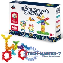 Klocki Małych Geniuszy - Kwiatki kulki 160 elementów