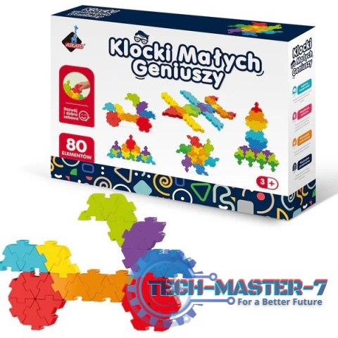 Klocki Małych Geniuszy - Puzzle 80 elementów