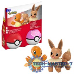 Klocki Mega Pokemon Pokeball 2-pak Charmander i Eevee