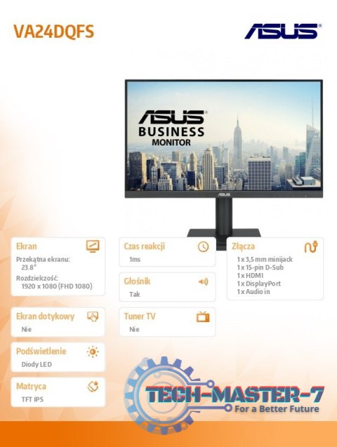 Monitor 24 cale VA24DQFS IPS FHD 100Hz HDMI VGA Monitor 24 cale VA24DQFS IPS FHD 100Hz HDMI VGA
