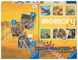Puzzle 3w1 Dzikie zwierzęta gra memory