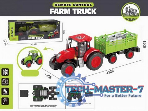 Traktor z przyczepą R/C, światło