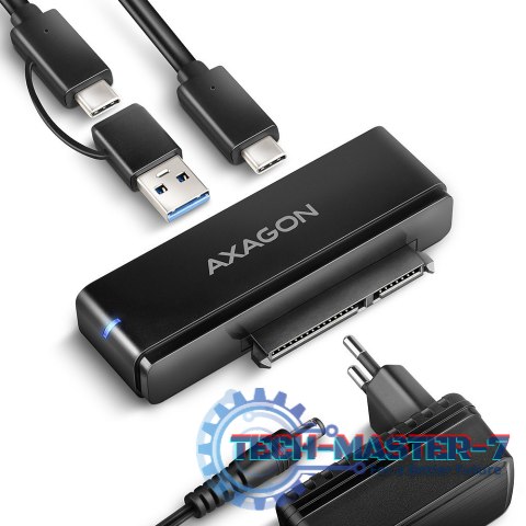 ADSA-FPX Adapter USB-C 10Gbps SATA 6G 2.5"/3.5" SSD/HDD FASTPORT X, w tym zasilacz, 60cm USB-C/USB-A kabel