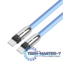 Kabel 2w1 USB C smycz 1m błękitny