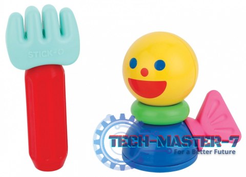 Klocki magnetyczne Stick-o Mój pierwszy zestaw z kołami 9 elementów Klocki magnetyczne Stick-o Mój pierwszy zestaw z kołami 9 elementów