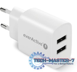 Ładowarka sieciowa 2X USB 2,4A 12W Biała