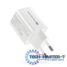 Ładowarka sieciowa GaN 1X USB, 1X USB-C 45W QC4+ PD Biała