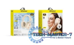 Słuchawki Bluetooth nauszne AT6 Beżowe