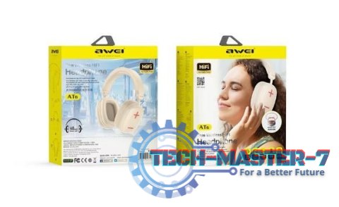 Słuchawki Bluetooth nauszne AT6 Beżowe Słuchawki Bluetooth nauszne AT6 Beżowe