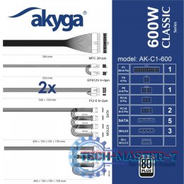 Zasilacz AK-C1-600 ATX 600W PRO SERIA A