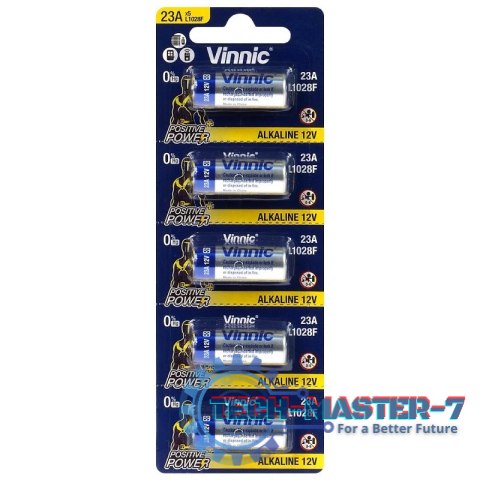 Bateria alkaiczna Vinnic 23A 23AE A23 V23GA MN21 LRV08 12V 5szt