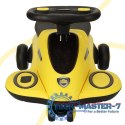 Jeździk grawitacyjny świecące koła LED z muzyką grający skuter 74cm żółto-czarny max 100kg