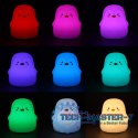 Lampka nocna dla dzieci silikonowa dotykowa miękka LED biała RGB pingwinek