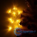 Lampki LED wisząca dekoracja okna świąteczna aniołek przyssawki 49cm 10 LED