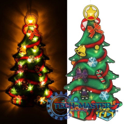 Lampki LED wisząca dekoracja okna świąteczna choinka XXL 45cm Lampki LED wisząca dekoracja okna świąteczna choinka XXL 45cm