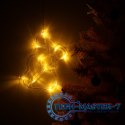 Lampki LED wisząca dekoracja świąteczna okna bałwanek 49cm przyssawka 10 LED