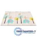 Mata edukacyjna piankowa dwustronna składana słonie alfabet 180 x 200 cm