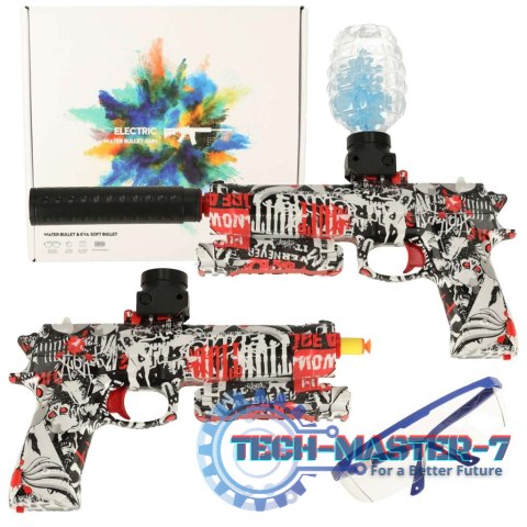 Pistolet na kulki żelowe wodne karabin zasilanie akumulatorowe USB + okulary 550szt. 7-8mm Pistolet na kulki żelowe wodne karabin zasilanie akumulatorowe USB + okulary 550szt. 7-8mm
