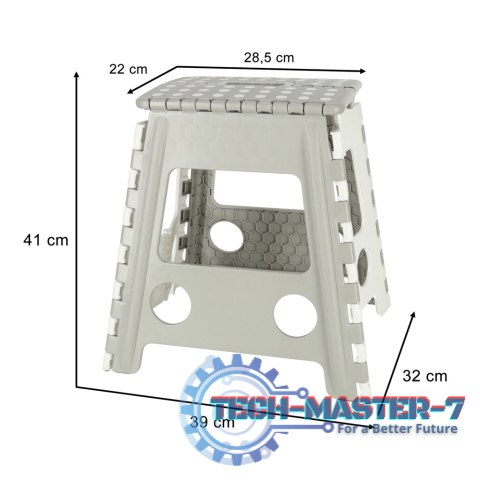 Stołek taboret składany antypoślizgowy wysoki 39cm jasny szary Stołek taboret składany antypoślizgowy wysoki 39cm jasny szary