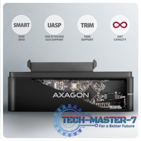 ADSA-FPX Adapter USB-C 10Gbps SATA 6G 2.5"/3.5" SSD/HDD FASTPORT X, w tym zasilacz, 60cm USB-C/USB-A kabel ADSA-FPX Adapter USB-C 10Gbps SATA 6G 2.5"/3.5" SSD/HDD FASTPORT X, w tym zasilacz, 60cm USB-C/USB-A kabel