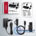ADSA-FPX Adapter USB-C 10Gbps SATA 6G 2.5"/3.5" SSD/HDD FASTPORT X, w tym zasilacz, 60cm USB-C/USB-A kabel