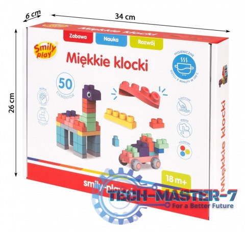 Klocki miękkie 50 elementów Klocki miękkie 50 elementów