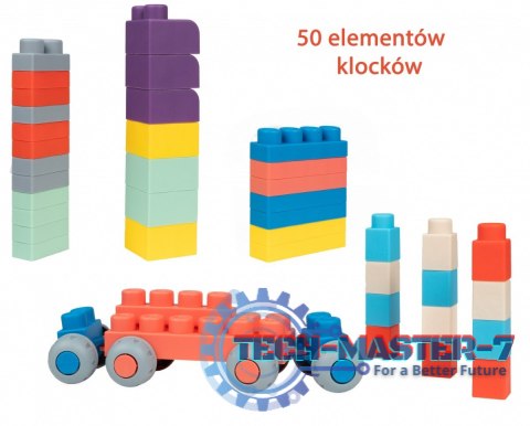 Klocki miękkie 50 elementów Klocki miękkie 50 elementów