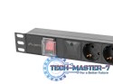 Listwa zasilająca rack PDU 19 cali 1U 16A 5xschuko 2m czarna