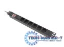 Listwa zasilająca rack PDU 19 cali 1U 16A 6x230V schuko 2m czarna