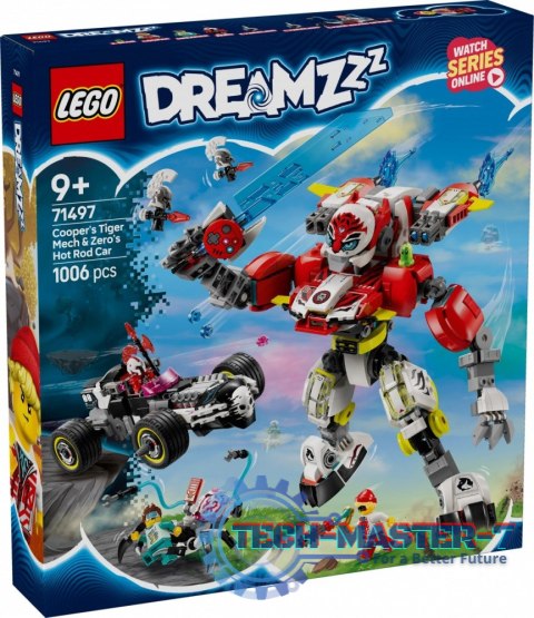 Klocki DREAMZzz 71497 Tygrysi mech Coopera i hot rod Zero