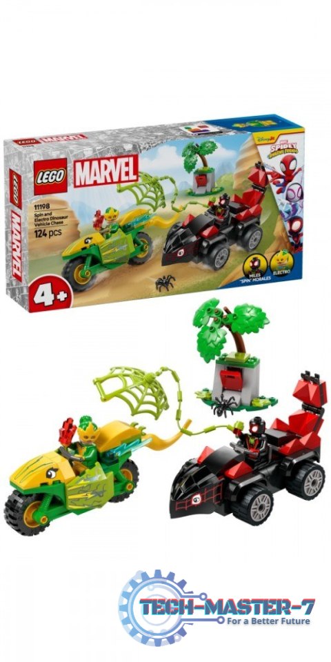 Klocki SPIDEY 11198 Pościg Spina za Electro w dinopojeździe Klocki SPIDEY 11198 Pościg Spina za Electro w dinopojeździe