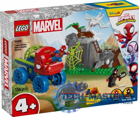 Klocki SPIDEY 11199 Misja ratunkowa zespołu Spidey'ego w dinoterenówce