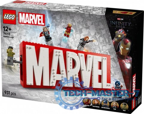 Klocki Super Heroes 76313 Logo MARVEL z minifigurkami Klocki Super Heroes 76313 Logo MARVEL z minifigurkami