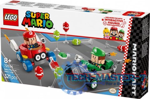Klocki Super Mario 72034 Mario Kart - Baby Mario kontra Baby Luigi Klocki Super Mario 72034 Mario Kart - Baby Mario kontra Baby Luigi
