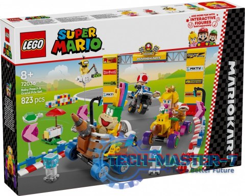 Klocki Super Mario 72036 Mario Kart - Zestaw Baby Peach i Grand Prix