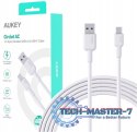 CB-NAC1 White nylonowy kabel USB C - USB A | 1m | 3A | 60W PD | 20V