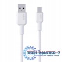CB-NAC1 White nylonowy kabel USB C - USB A | 1m | 3A | 60W PD | 20V