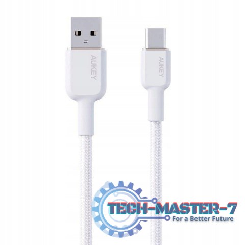 CB-NAC1 White nylonowy kabel USB C - USB A | 1m | 3A | 60W PD | 20V CB-NAC1 White nylonowy kabel USB C - USB A | 1m | 3A | 60W PD | 20V