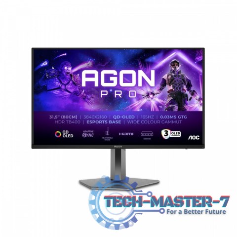 Monitor AG326UD 31.5 cala 4K QD-OLED 165Hz HDMIx2 DP Pivot Głośniki Monitor AG326UD 31.5 cala 4K QD-OLED 165Hz HDMIx2 DP Pivot Głośniki