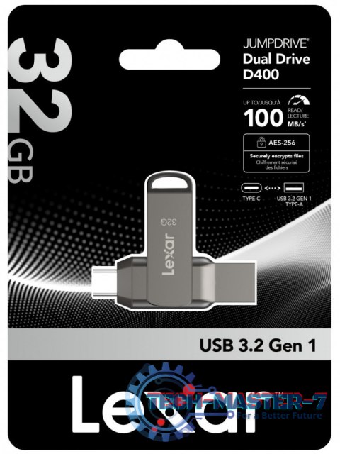 Pendrive Dual Drive D400 32GB USB-C/A 3.1 100MB/s Pendrive Dual Drive D400 32GB USB-C/A 3.1 100MB/s