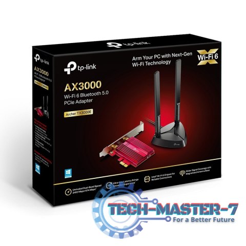 Karta sieciowa Archer TX3000E PCI-E WiFi AX30000 BT 5.0 Karta sieciowa Archer TX3000E PCI-E WiFi AX30000 BT 5.0
