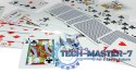 Karty Poker 100% Plastik PK2. Talia niebieska, index w 2 rogach