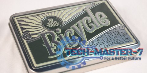 Karty Zestaw upominkowy dwie talie retro w metalowej puszce Karty Zestaw upominkowy dwie talie retro w metalowej puszce