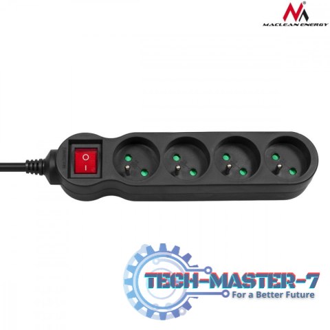 Listwa zasilająca 4g 5m MCE182 2300W czarna Listwa zasilająca 4g 5m MCE182 2300W czarna