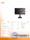Monitor 23.8 24P1 IPS DVI DP HDMI Pivot Głośniki