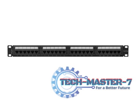 Patchpanel 24 port 1U KAT6A PPUA-1024-B Czarny