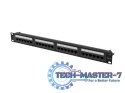 Patchpanel 24 port 1U KAT6A PPUA-1024-B Czarny