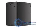 Szafa instalacyjna wisząca 19 12U 600X450mm czarna (drzwi szklane)